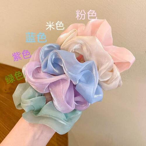 韩版仙气发圈质感光泽发绳肠圈