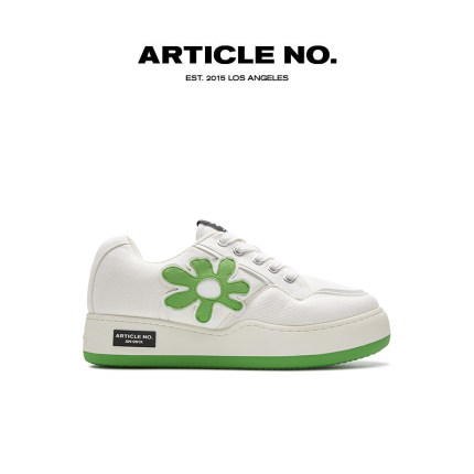 ARTICLE NO.051X汉堡鞋面包鞋厚底增高新春苹果绿侧边花美式复古