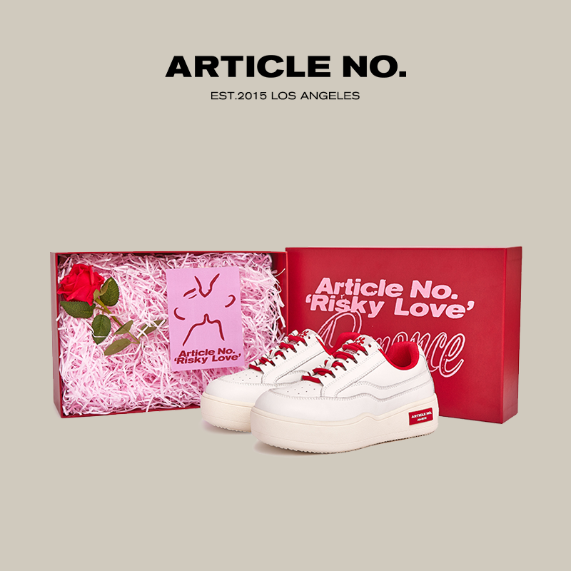 ARTICLENO.美式复古小白鞋厚底