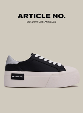 ARTICLE NO.新款简约时尚松糕鞋厚底板鞋增高休闲鞋秋冬款