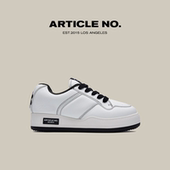 ARTICLE 增高小白鞋 NO.051X黑白缝线立体厚底汉堡鞋 复古面包鞋