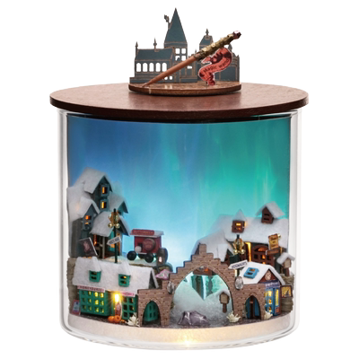 智趣屋diy小屋圆梦瓶手工迷你哈利魔法小房子拼装模型圣诞节礼物