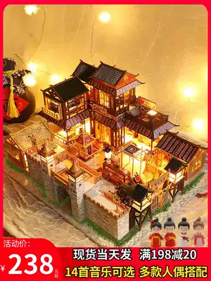 diy hut a lifetime love large ancient town Castle Villa handmade house building model assembly birthday gift