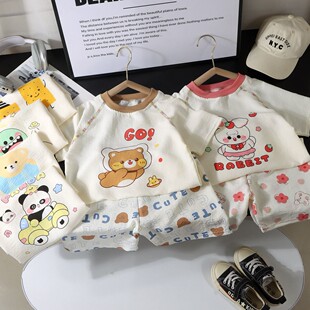 儿童短袖套装男女童夏季短裤宝宝薄款分体夏天衣服中小童休闲夏装