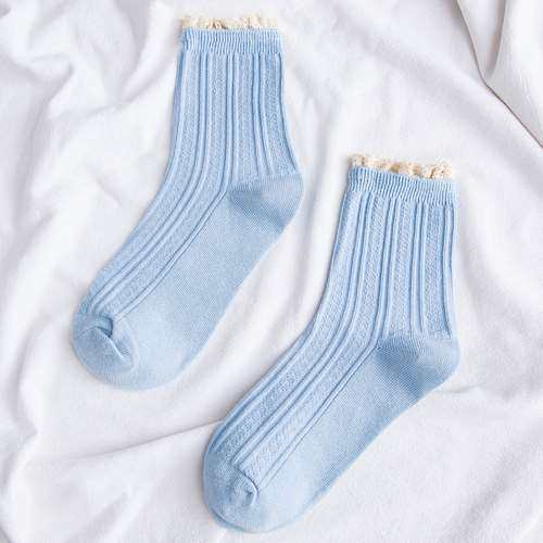 可爱的仙女袜子女花瓣边花边 棉质搞怪季中筒可爱堆堆长袜子。|ruв категории Нижнее белье, носки/рейтузы/чулки/Красивая ножка носки - от Buy2taobao.com для оказания профессиональной услуги покупки агента Taobao