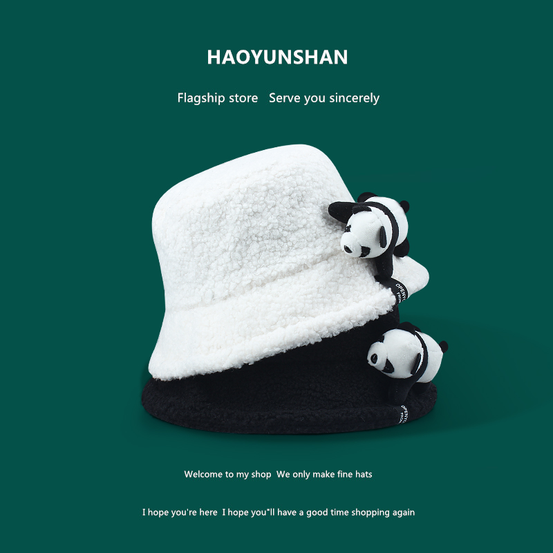 设计师款可爱熊猫公仔女学生毛绒