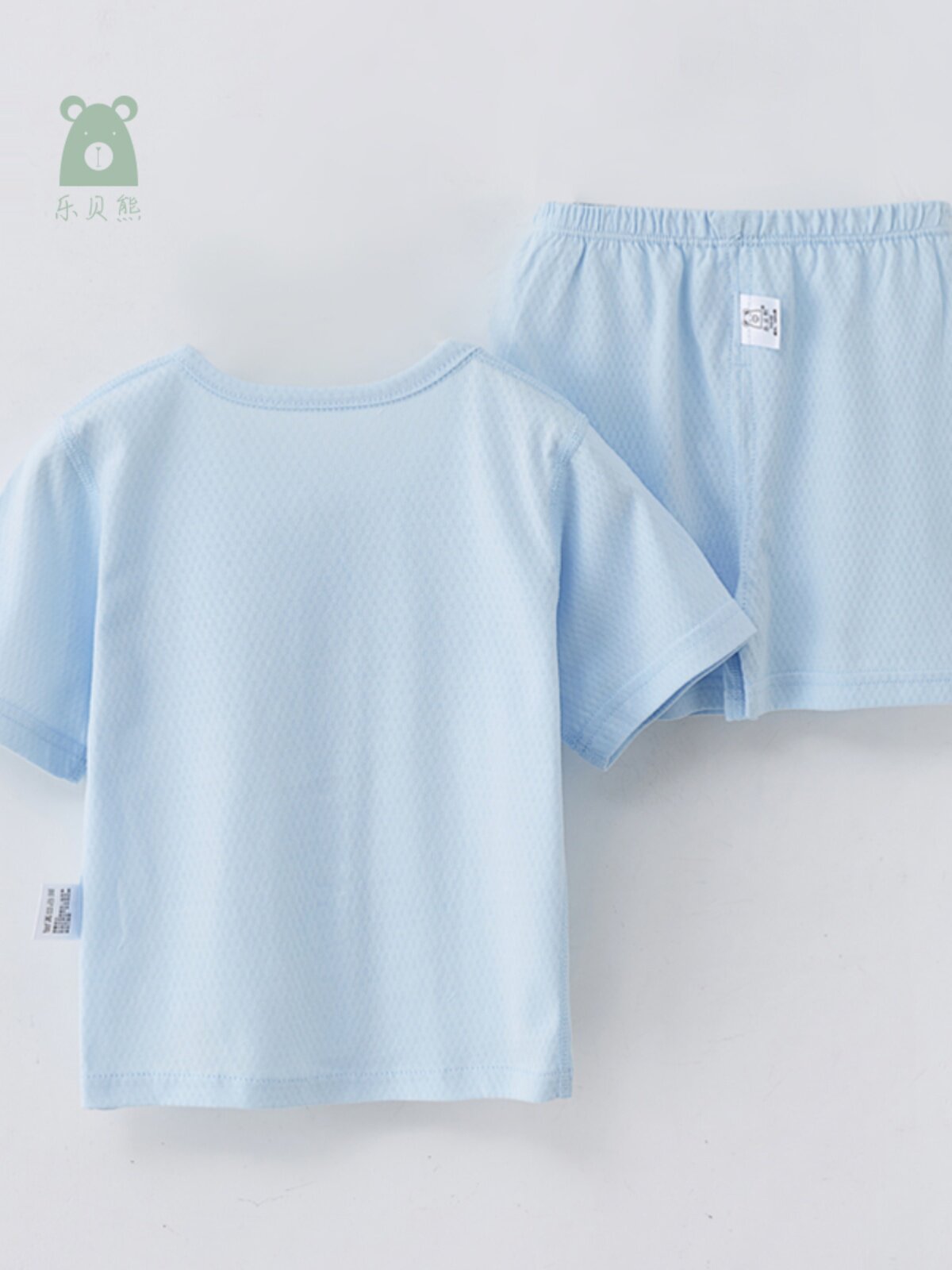 LEBEI BEAR BABY COTTON UNDERWEAR SET SPRING AND SUMMER SHORT SLEEVE PAJAMAS THIN CHILDRENS LOUNGEWEAR BABY AIR CONDITIONING CLOTHES