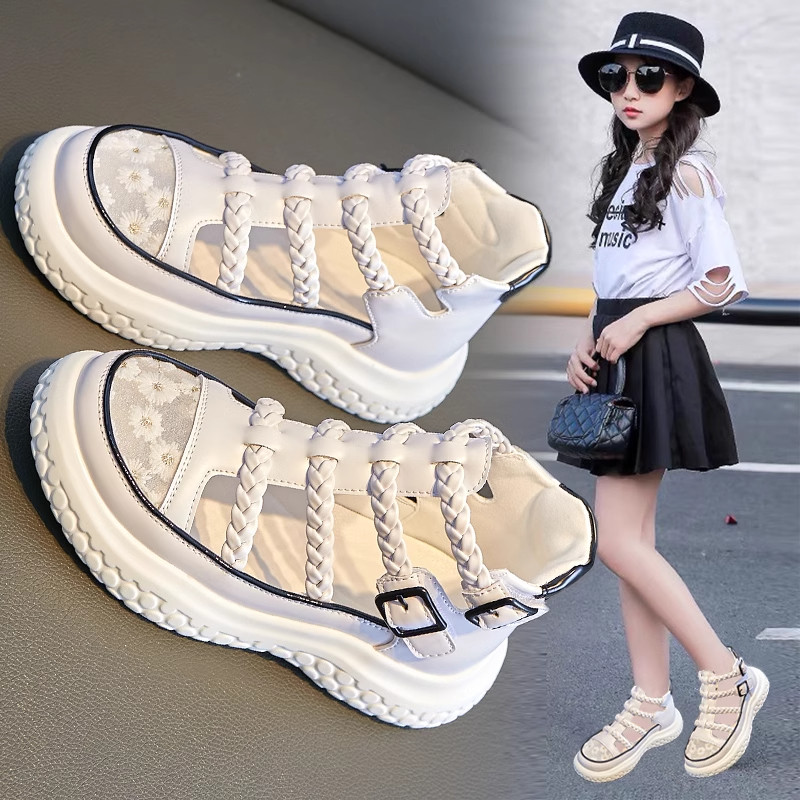 女童2025新款凉鞋夏款镂空透气