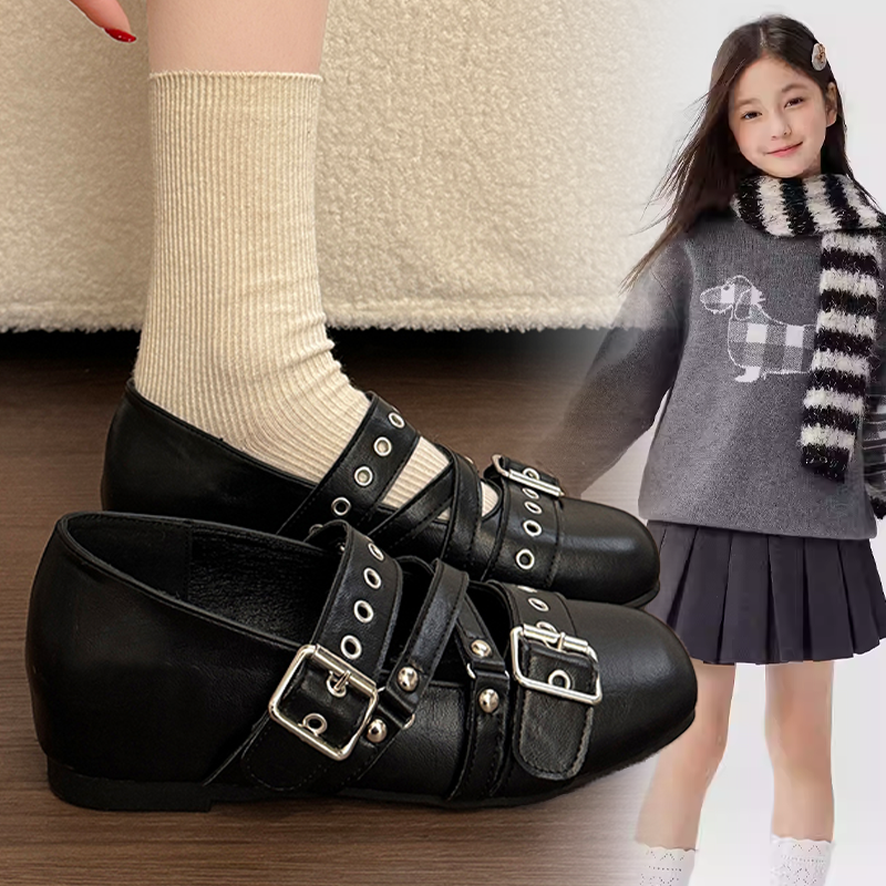 女童韩版ins风潮酷软底单鞋中大童女孩2026春秋新款时尚小皮鞋,童鞋/婴儿鞋/亲子鞋,皮鞋,淘宝优惠券,粉丝福利购,淘宝优惠卷