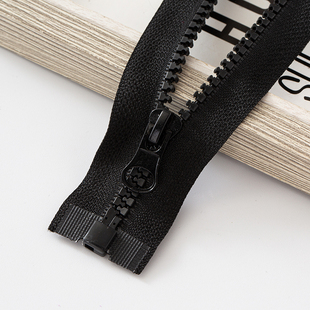 5号黑色树脂拉链开尾服装辅料单开羽绒服外套工作服包包单头拉锁