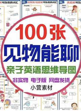 幼儿英语单字启蒙见物能聊100个常见物品每日亲子英语词汇电子版