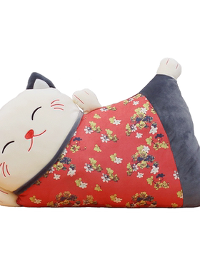 招财猫抱枕靠垫舒适面料