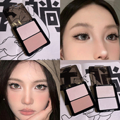 MUGE LEEN双色高光修容盘哑光粉饼自然提亮面中眼头鼻影侧影脸部