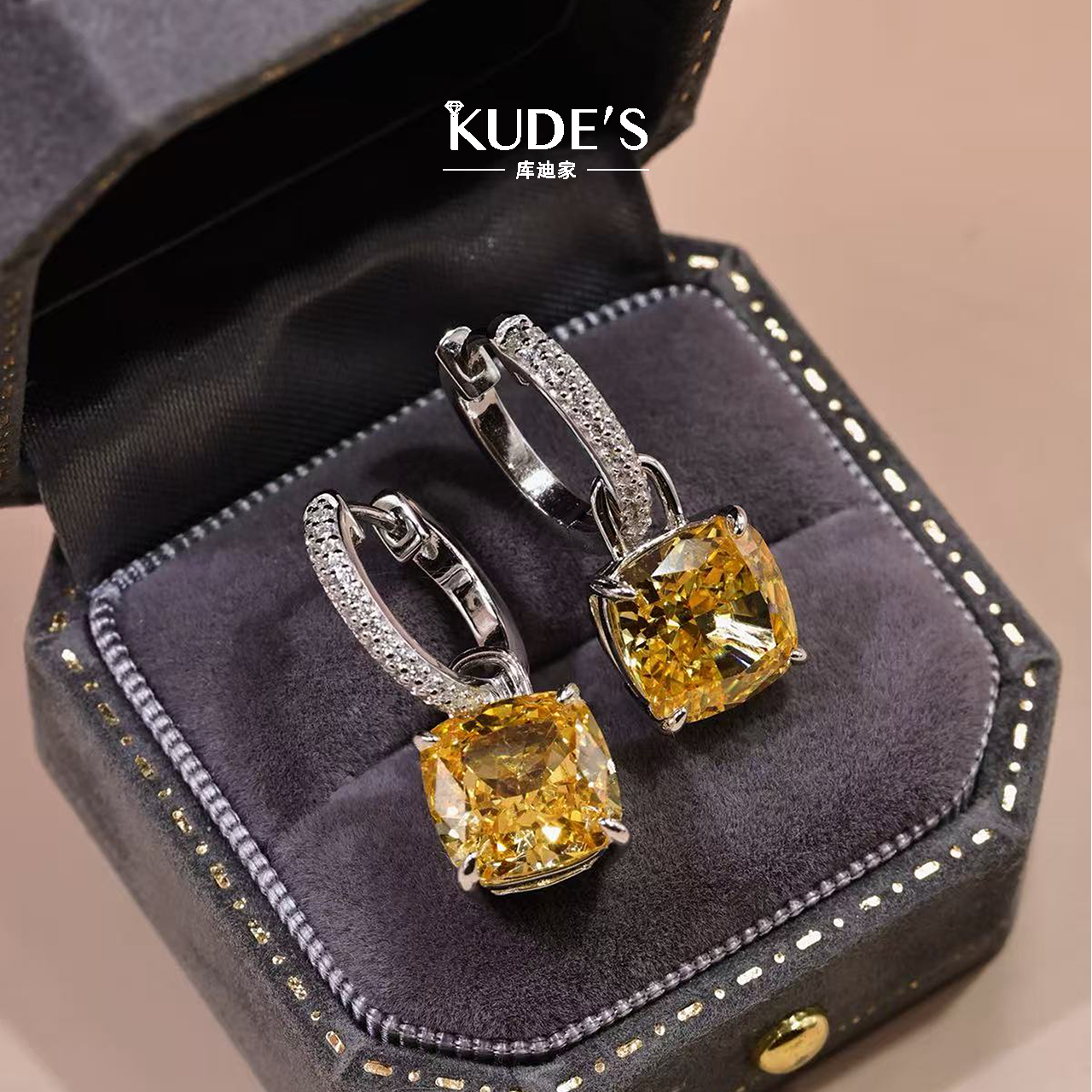 库迪家轻奢20克拉雷迪恩切闪亮黄钻耳环女小众设计感银饰耳饰百搭,饰品/流行首饰/时尚饰品新,银饰耳饰,淘宝优惠券,粉丝福利购,淘宝优惠卷