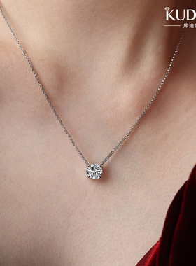 莫桑石圆钻项链赵露思同款