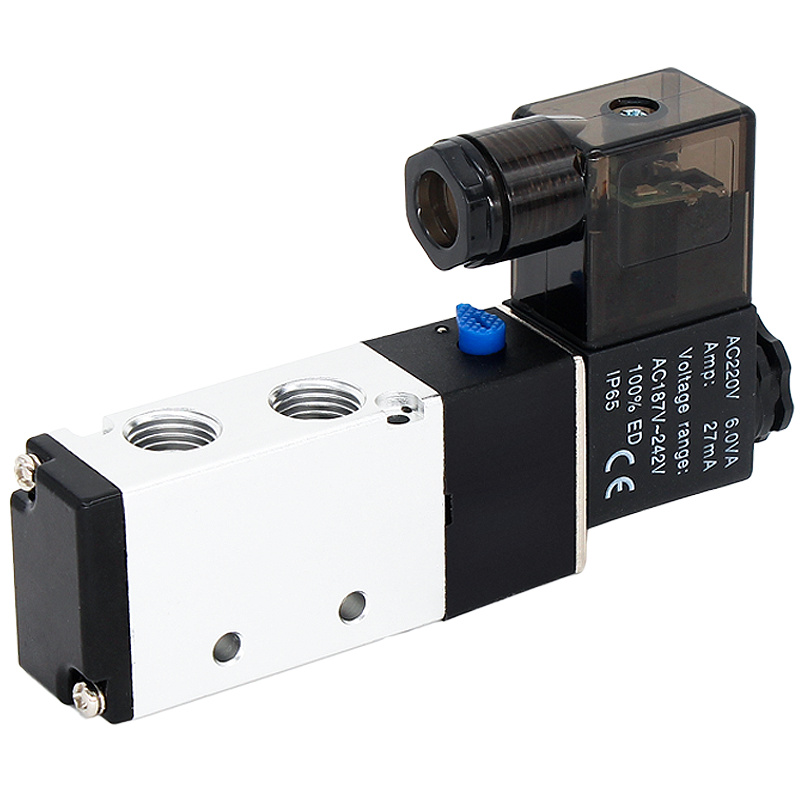 气动电磁阀4V210-08DC24V气缸控制阀换向气阀开关220V二位五通12V