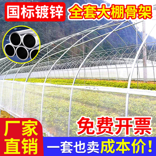 钢管全套管保椭圆草莓定制温室蔬菜暖棚养殖骨架大棚镀锌温棚种植