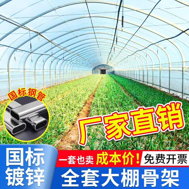 骨架定制全套温室镀锌椭圆蔬菜保温草莓种植钢管管大棚暖棚棚养殖