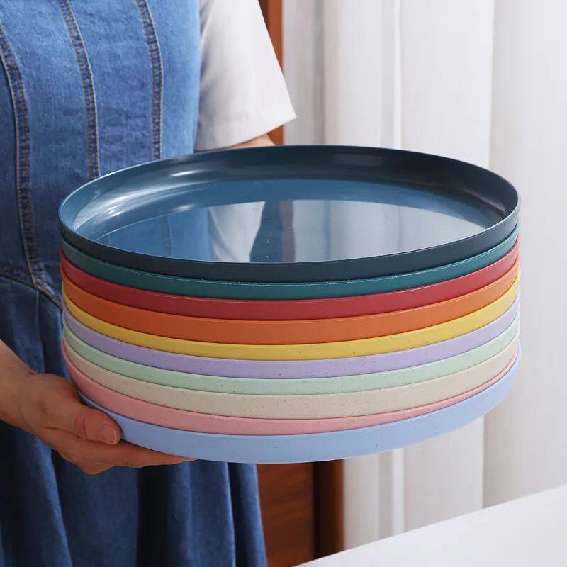 1/4/6PCS Nordic Wheat Straw Plate Fruit Plate Vegetable Plat