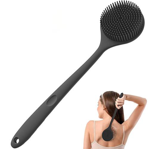 Silicone Back Scrubber,Long Handle Body Scrubber,Light&Easy-