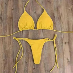 Bikinis Set Strap Neck Halter Color Solid New Bikini Sexy