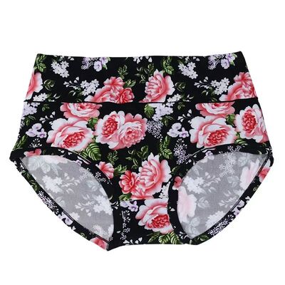 Plus Size Floral Panties Women High Waist Underwear Plus Siz