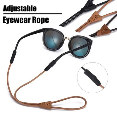 Adjustable Eyewear Rope Leather String Holder Sunglasses Cha