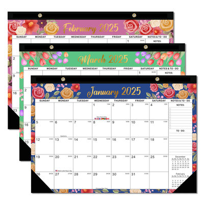 2025-2026 Calendar 18 Months Large Academic Desk Calendar Ru