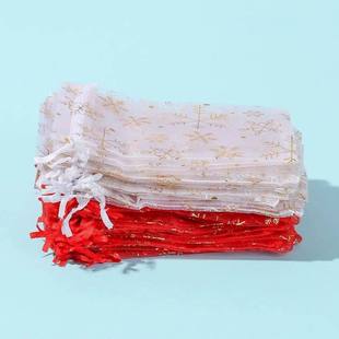 50pcs/lot 7x9 9x12 10x15 13x18CM Small Organza Bags Candy Je