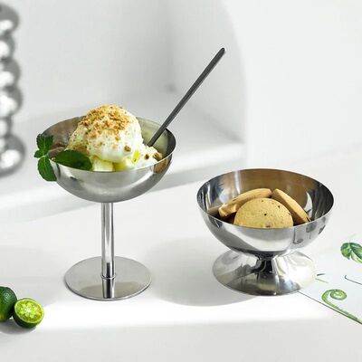 304 Stainless Steel Goblet Ice Cream Cup Dessert Bowl Cockta