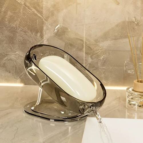 Fashionable and lightweight soap dish - Durable plastic, ova