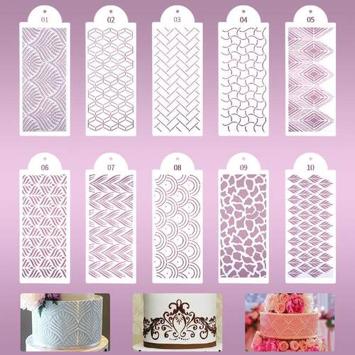 Fondant Cake Mesh Stencil Stamps Stencils Embossing For Deco