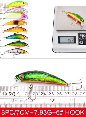 43个路亚鱼饵套装路亚饵套装软饵硬饵混装翘嘴鲈鱼通吃混装m9