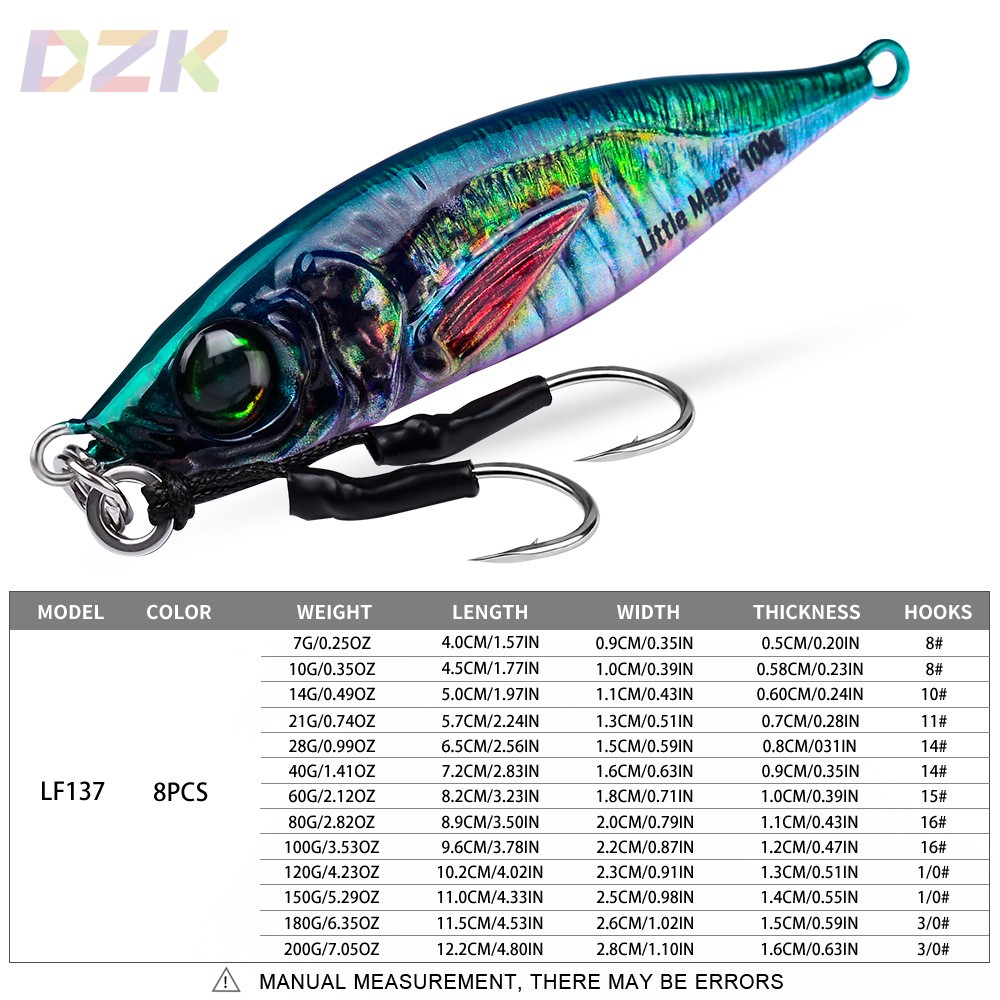 路亚饵铁板3D喷绘打印铁板7-200g仿生饵远投淡水海钓翘嘴鲈鱼铅m6