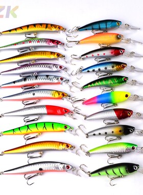 20色米诺套装路亚饵混合颜色2尺寸2重量电商渔具鱼饵DWS251m7