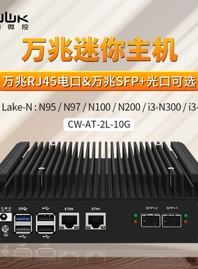 畅网微控 N100/N200/N305 万兆网口拓展（电口 / 光口） 迷你主机