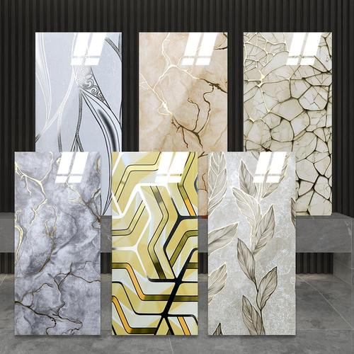 光面烫金仿瓷砖贴电视背景墙墙贴