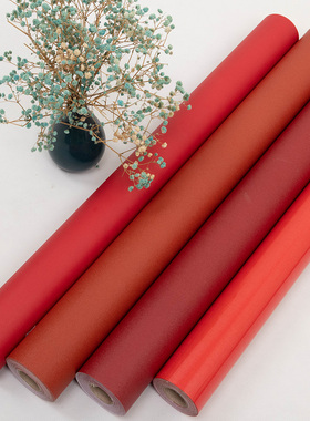 红色墙贴自粘防水故宫红喜庆红贴纸背景墙壁纸粘贴纸复古红即时贴