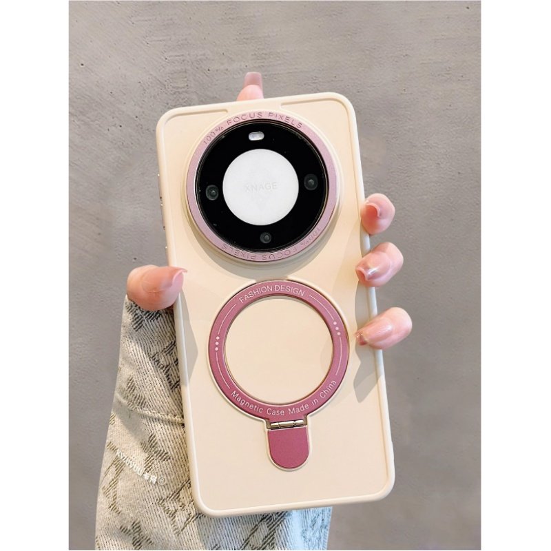 适用华为mate60pro手机壳mate50新款Magsafe磁吸支架p60/60Pro肤感mate40网红情侣p50Pro简约纯色p40手机壳