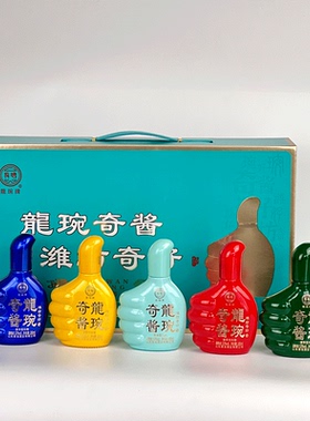 龙琬秦池53度180ml*5龙琬奇酱礼盒装高度酱香型白酒