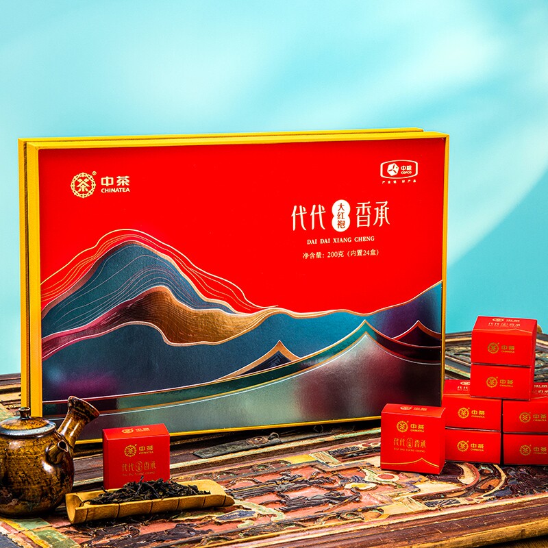 中茶海堤乌龙茶CTA7791代代香承大红袍茶叶礼盒8.3g/24泡茶叶礼盒