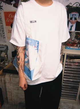 【双面印花设计】原创EVA凌波丽珠帆布包大容量直喷印花刺绣通勤