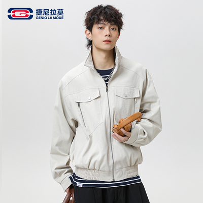 敖瑞鹏代言春秋翻领工装夹克