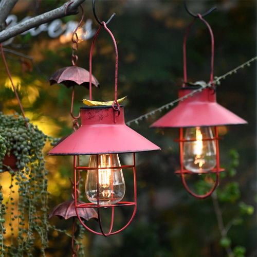 复古庭院太阳能挂灯装饰花园摆件