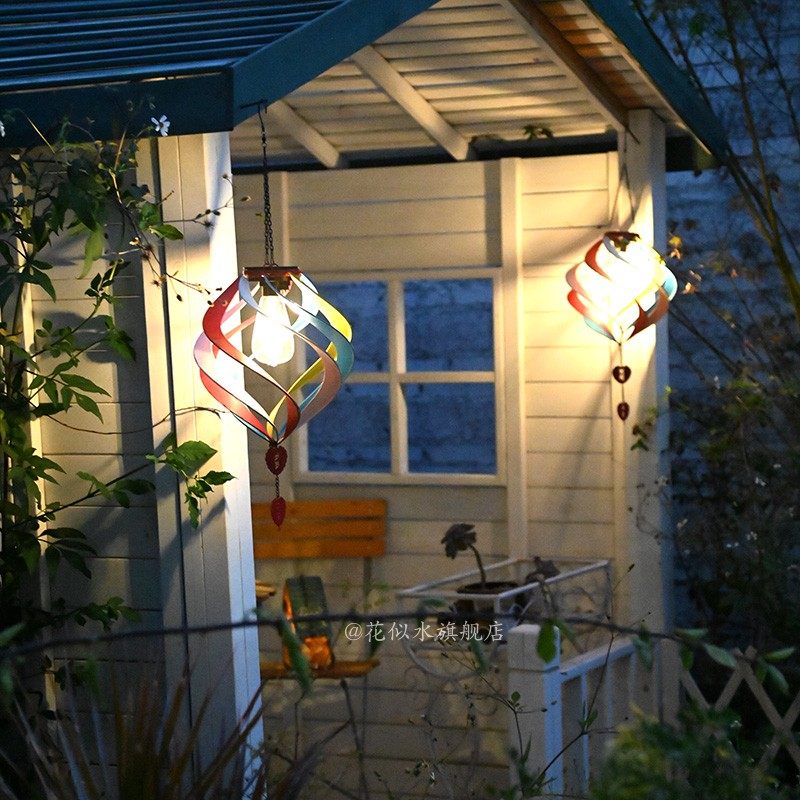 创意户外彩色旋转太阳能灯铁艺壁饰花园阳台装饰灯具现代简约墙饰,家居饰品,壁饰,淘宝优惠券,粉丝福利购,淘宝优惠卷