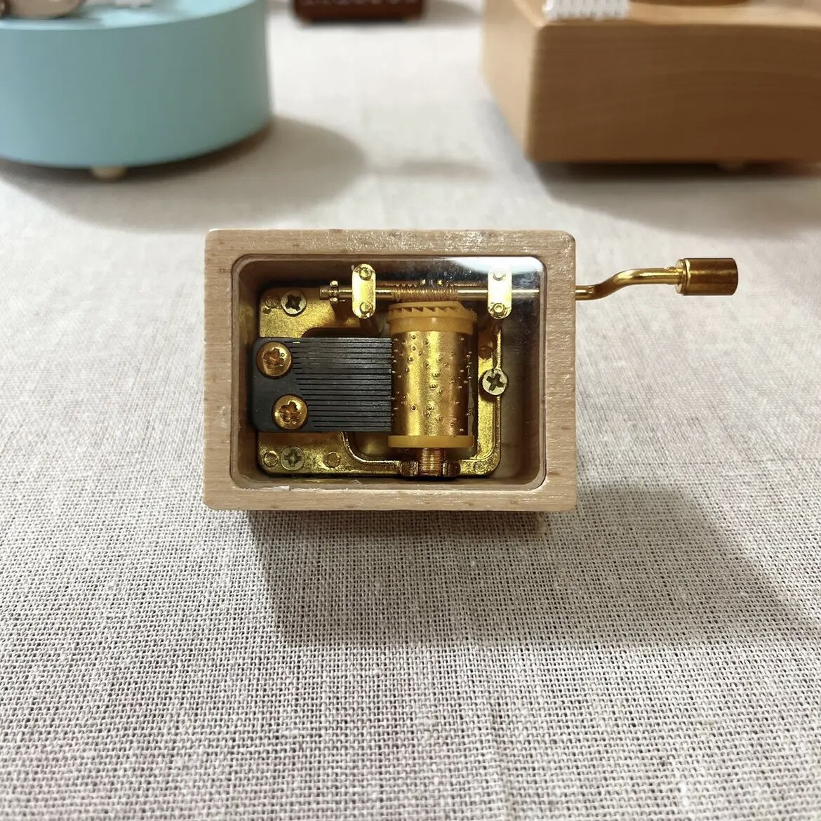 哈利波特手摇八音盒木制千与千寻榉木迷你音乐盒儿童创意生日礼物