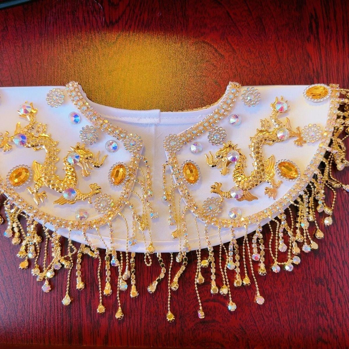 新款纯手工龙纹镶钻手工神像佛像仙家披肩披风云肩16寸19寸21寸26