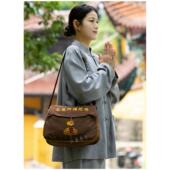 新款 小挎包朝山包香袋旅游香包僧包月牙包居士包和尚包阿弥陀