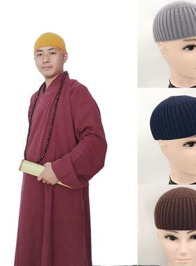 新款济缘牌僧帽僧人针织男女居士帽毛线帽僧帽冬僧人帽子瓜皮帽新