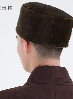 新款特价禅修佛具用品僧服衣僧帽冬季僧帽针织和尚帽双层毛绒保暖